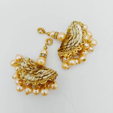 Gold Pearl Beads and Sequins Tassels Latkan, Indian Latkans, Blouse Latkan